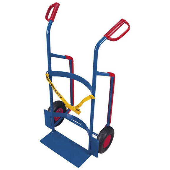 Taczka Stalowa Do Beczek Z Tworzywa Sztucznego Koła Z Pełnej Gumy Ral 5010