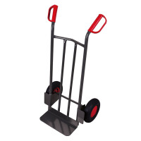 Taczka Stalowa Nośność 250 Kg Szeroka Koła Z Pełnej Gumy Ral 7016