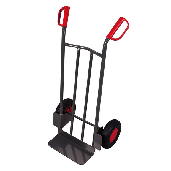 Taczka Stalowa Nośność 250 Kg Szeroka Koła Z Pełnej Gumy Ral 7016