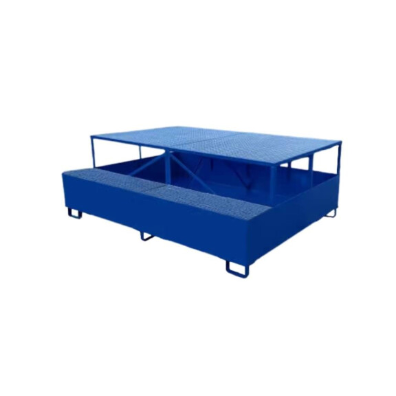 Wanna Wychwytowa Pmcs2 Podwójna Ze Stopniem Powyżej 401 L. Stal Lakierowana 2 Pojemniki Ibc Czarny 230 Cm × 165 Cm × 80 Cm