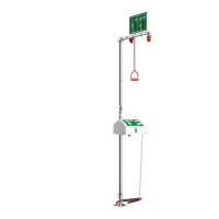 Nieogrzewany Prysznic Bezpieczeństwa Z Zamkniętą Misą Abs Do Przemywania Oczu I Twarzy 1845 Hughes Stal Ocynkowana