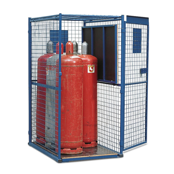 Szafa Na: 12 Butli Gazowych 11 Kg Lub 6 33 Kg, Drzwi 1-Skrzydłowe, Podłoga Płaska, Niebieska