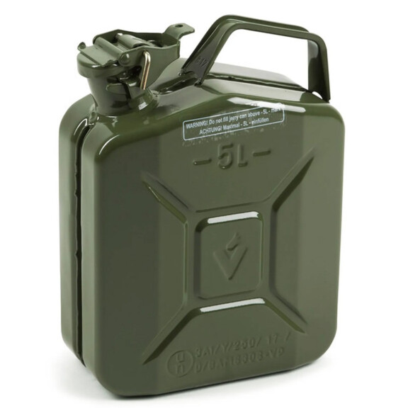 Kanister Stalowy 5 L - Certyfikat Un (Oznaczenie X) Zielony Stal Powyżej 11 L. Nie