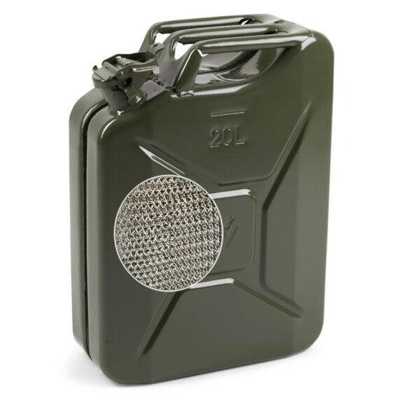 Kanister Stalowy 20 L - Certyfikat Un (Oznaczenie X) Explo-Safe Zielony Stal Powyżej 11 L. Tak