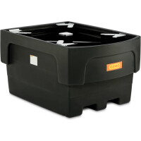 Zbiornik Ibc 1100/1-Pe Z Funkcją Bezpiecznego Nalewania Czarny Powyżej 401 L. Nie Bez Kratownicy Z Dibt