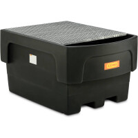 Zbiornik Ibc 1100/1-Pe Z Funkcją Bezpiecznego Nalewania Czarny Powyżej 401 L. Nie Stal Z Dibt