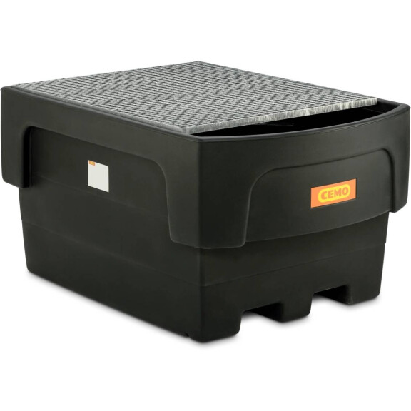 Zbiornik Ibc 1100/1-Pe Z Funkcją Bezpiecznego Nalewania Czarny Powyżej 401 L. Nie Stal Z Dibt