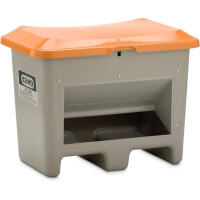 Pojemnik Na Piasek Z Tworzywa Sztucznego Grp Plus3 200 L, Przystosowany Do Paleciaka Szary Z Zsypem 200 L