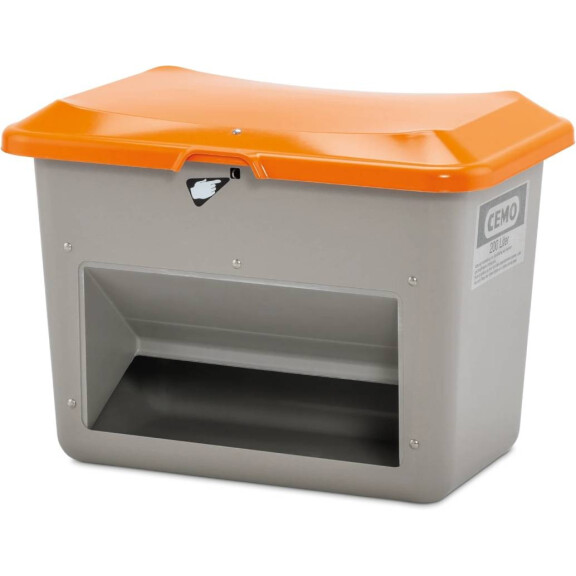 Pojemnik Na Piasek Z Tworzywa Sztucznego Grp Plus3 200 L, Płaskie Dno Szary Z Zsypem 200 L