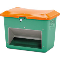 Pojemnik Na Piasek Z Tworzywa Sztucznego Grp Plus3 200 L, Płaskie Dno Zielony Z Zsypem 200 L