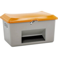 Pojemnik Na Piasek Z Tworzywa Sztucznego Grp Plus3 400 L, Płaskie Dno Szary Z Zsypem 400 L