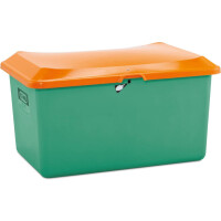 Pojemnik Na Piasek Z Tworzywa Sztucznego Grp Plus3 400 L, Płaskie Dno Zielony Bez Zsypu 400 L