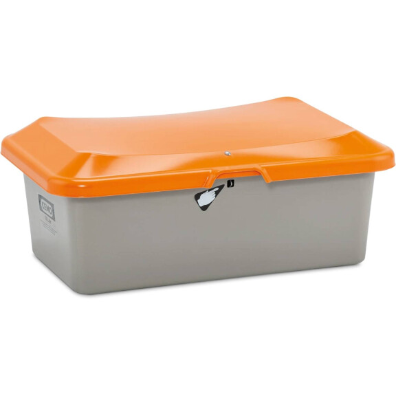 Pojemnik Na Piasek Z Tworzywa Sztucznego Grp Plus3 100 L, Płaskie Dno Szary Bez Zsypu 100 L