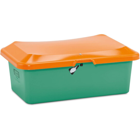 Pojemnik Na Piasek Z Tworzywa Sztucznego Grp Plus3 100 L, Płaskie Dno Zielony Bez Zsypu 100 L