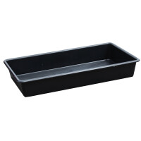 Taca Ociekowa Polietylenowa 65L (100X55X15 Cm) Czarny Do 150 L. Bez Kratownicy 100 Cm X 55 Cm X 15 Cm