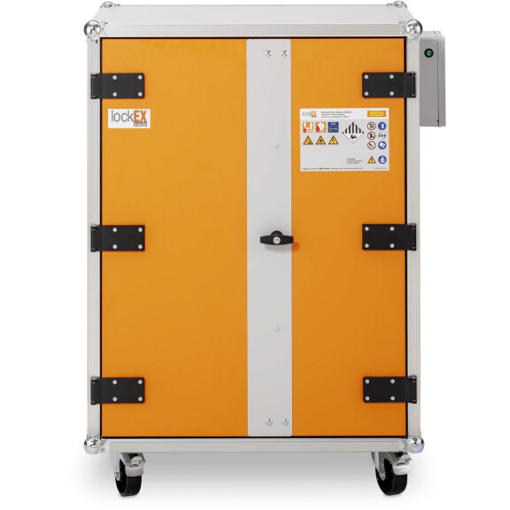 Szafa Do Ładowania Akumulatorów Premium 8/10, Lockex Kółka Do Transportu 1 Faza Model 2026 - Z Dodatkową Osłoną Z Blachy