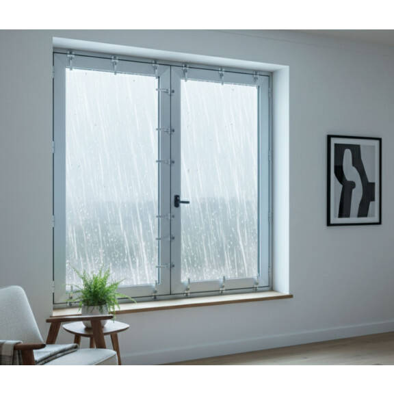 Okno Przeciwpowodziowe Dwuskrzydłowe Stop Allagamenti 140 X 140 Cm