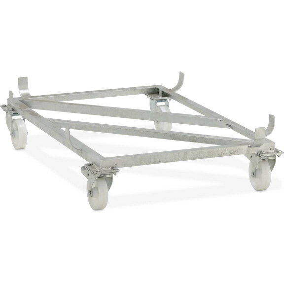 Stalowa Paleta Na Kółkach Cemo Do Kontenera 1100 L