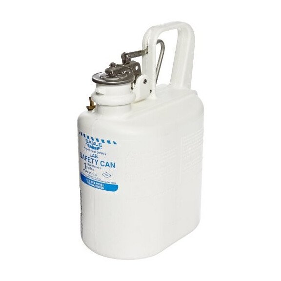 Kanister Bezpieczny Laboratoryjny Na Płyny Łatwopalne, (3,8 L.), Polietylenowy, Biały Biały Polietylen 3 L. - 6 L.