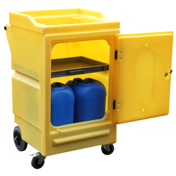 Mobilna Szafka Polietylenowa Na Sorbent I Chemikalia (64X72,5X107,5 Cm)