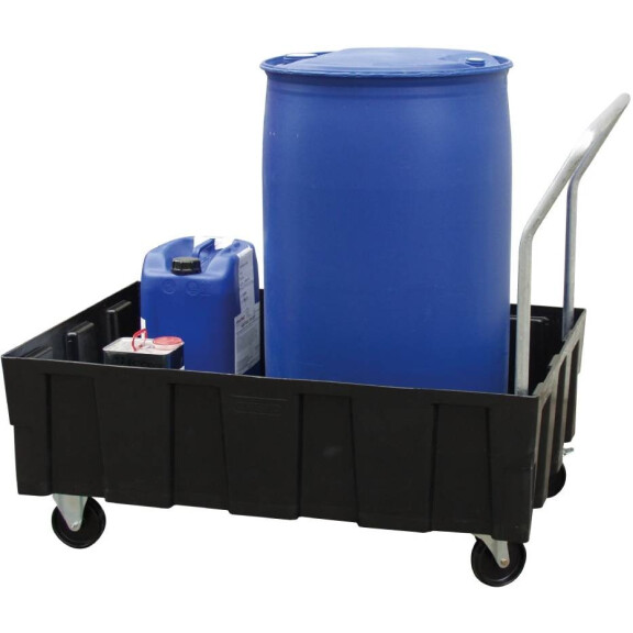 Wanna Ociekowa Euro-Pe 250/2 - Mobilna Z Kółkami Obrotowymi I Stałymi Czarny 151 L. - 400 L. Inne Nie Bez Kratownicy Bez Dibt