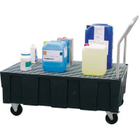 Wanna Ociekowa Euro-Pe 250/2 - Mobilna Z Kółkami Obrotowymi I Stałymi Czarny 151 L. - 400 L. Inne Nie Stal Bez Dibt