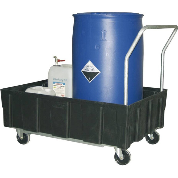 Wanna Ociekowa Euro-Pe 250/2 - Mobilna Z Kółkami Obrotowymi I Stałymi Czarny 151 L. - 400 L. Inne Nie Bez Kratownicy Z Dibt