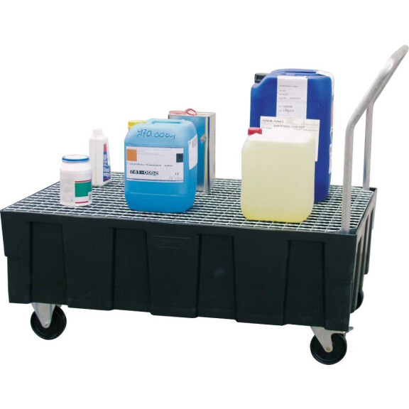 Wanna Ociekowa Euro-Pe 250/2 - Mobilna Z Kółkami Obrotowymi I Stałymi Czarny 151 L. - 400 L. Inne Nie Stal Z Dibt