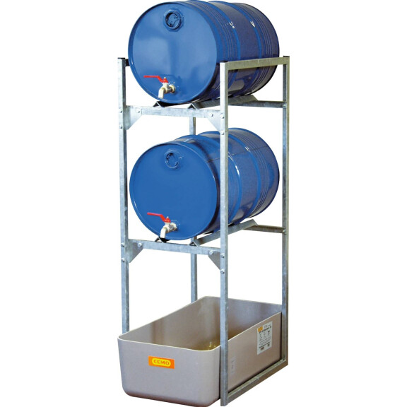 Regał Z Podporami Na Beczki Typ 120 Z Wanną Wychwytową Wanna Grp
