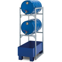 Regał Z Podporami Na Beczki Typ 120 Z Wanną Wychwytową Wanna Stalowa