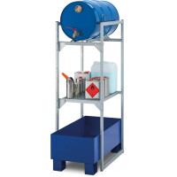 Regał Na Beczkę I Mniejsze Pojemniki Typ 120 Z Wanną Wychwytową Wanna Stalowa