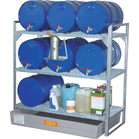 Regał Na Beczki I Małe Pojemniki Typ 360 Z Wanną Wychwytową Wanna Grp