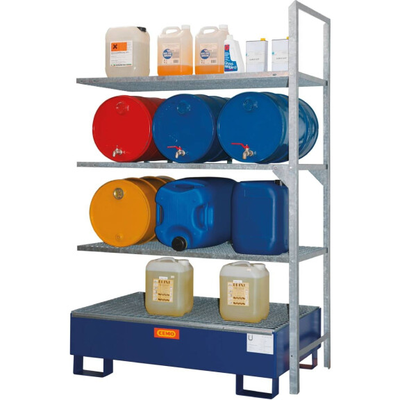 Dostawka Do Regału Na Beczki I Małe Pojemniki Typ 540 Z Wanną Wychwytową Wanna Stalowa