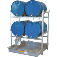 Regał Na Beczki Typ 800 Z Podporami Na 4 Beczki 200 L Wanna Grp