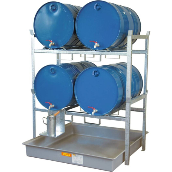 Regał Na Beczki Typ 800 Z Podporami Na 4 Beczki 200 L Wanna Grp