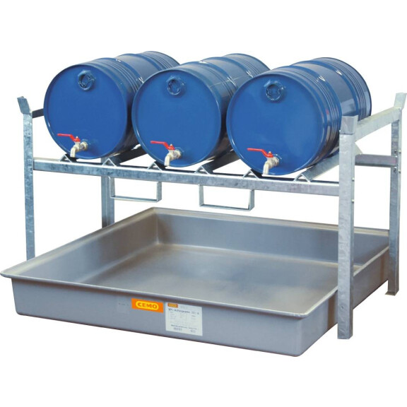 Regał Na Beczki Typ 800 Z Podporami Na 3 Beczki Po 60 L Wanna Grp