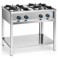 Cuptor pe gaz pentru servicii alimentare, 4 arzătoare cu raft inferior, 23.5 kW | FORGAST FG09452