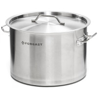Oală medie din oțel inoxidabil cu capac, 12 l, diametru 30 cm | FORGAST FG02012