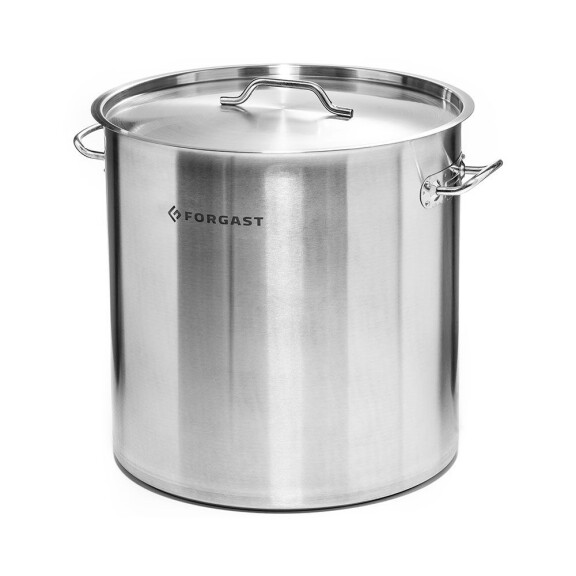 Oală înaltă din oțel inoxidabil cu capac, 33 l, diametru 35 cm | FORGAST FG02033