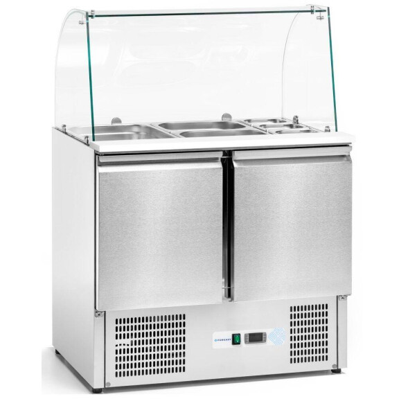 Salată Masă frigorifică cu 2 uși 257 l, cu blat din sticlă FORGAST FG07101