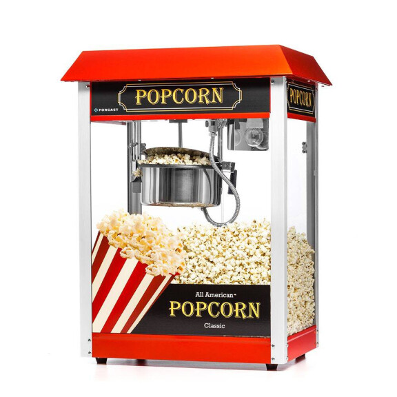 Mașină de popcorn cu baldachin roșu | FORGAST FG09302