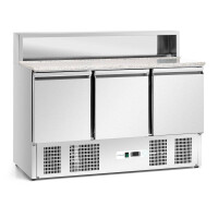 Cărucior frigorific cu 3 uși pentru pizza 400 l, cu extensie | FORGAST FG07203