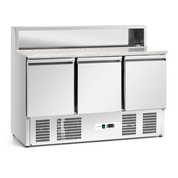 Cărucior frigorific cu 3 uși pentru pizza 400 l, cu extensie | FORGAST FG07203