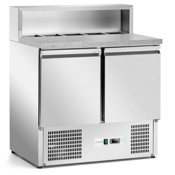 Cărucior frigorific cu 2 uși pentru pizza 257 l, cu extensie | FORGAST FG07202