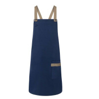 Urban-Look X-Style șorț legat în dungi cu buzunar albastru oțel | KARLOWSKY LS 38-83-Stck