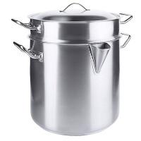 Oală dublă din oțel. 5 l cu capac | CONTACTO 2129/240