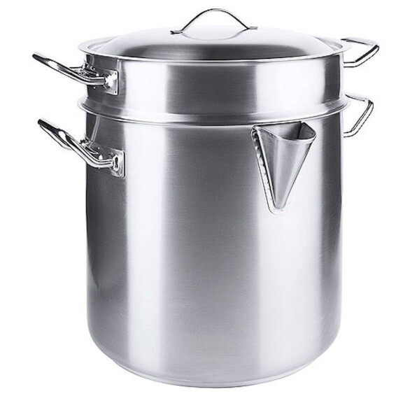 Oală dublă din oțel. 5 l cu capac | CONTACTO 2129/240