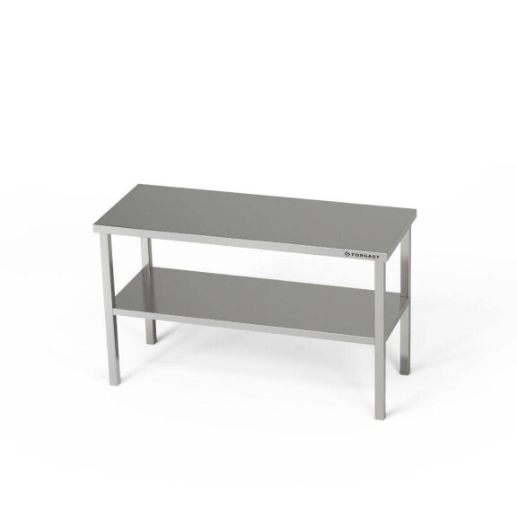 Extensie masă 2 rafturi din oțel inoxidabil 4 picioare 100x30x60 cm | FORGAST
