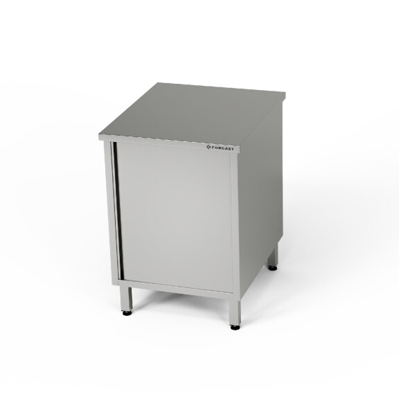 Masă de lucru din oțel inoxidabil cu dulap 50x60x85 cm | FORGAST