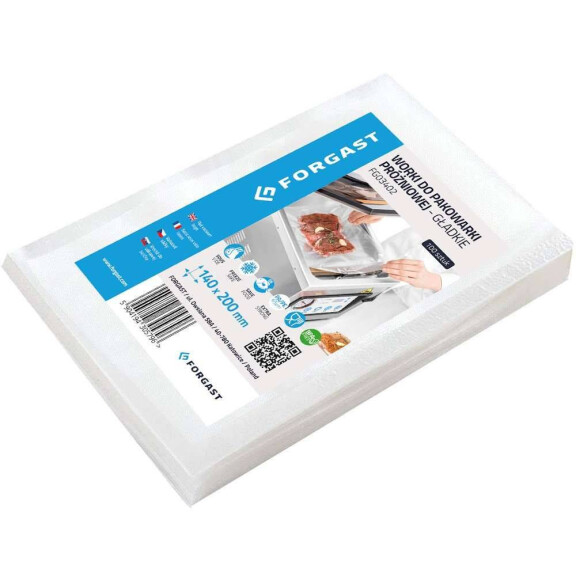 Pungi de ambalare în vid netede 20x14 cm - 100 buc. | FORGAST FG03402